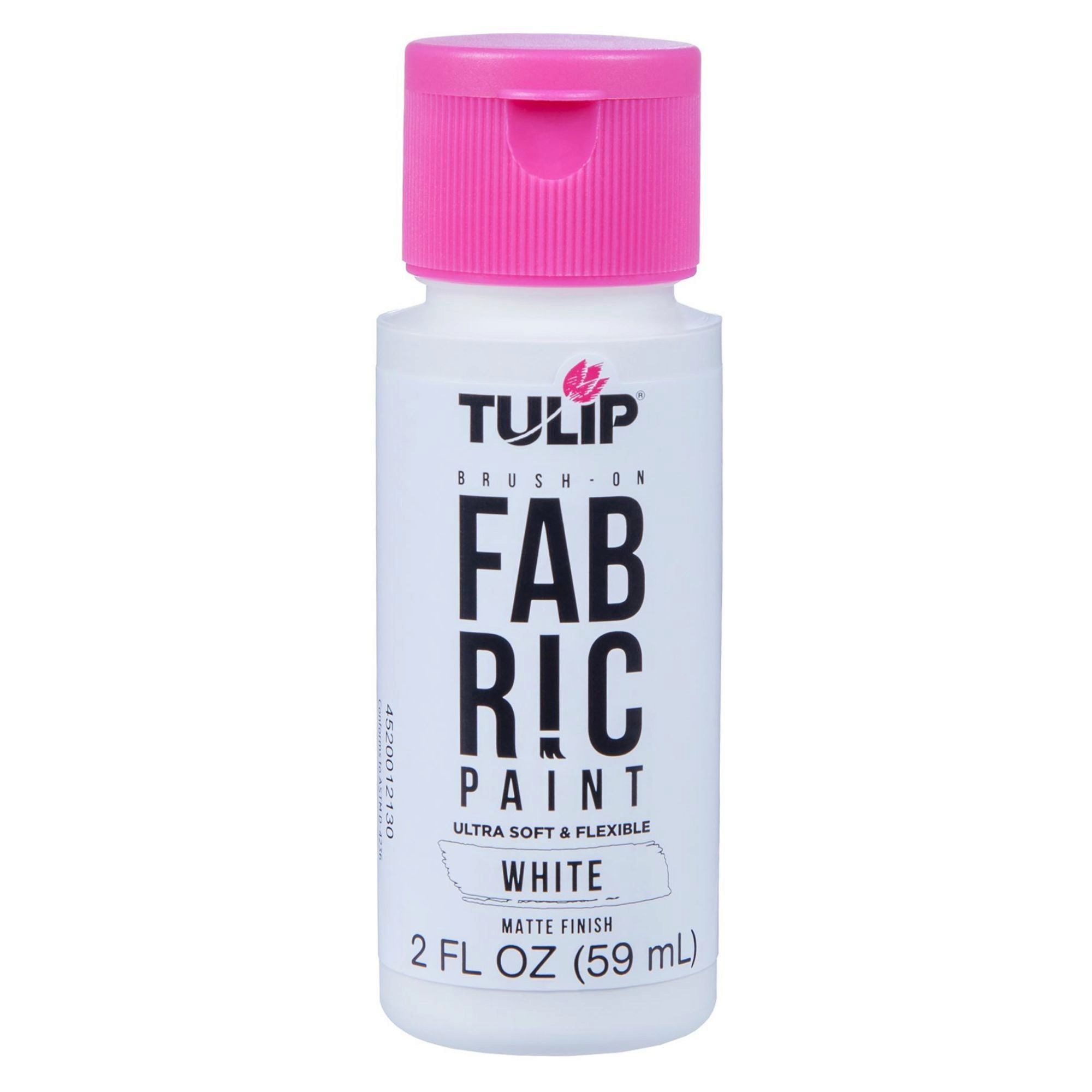 Tulip 2oz White Matte Brush On Fabric Paint