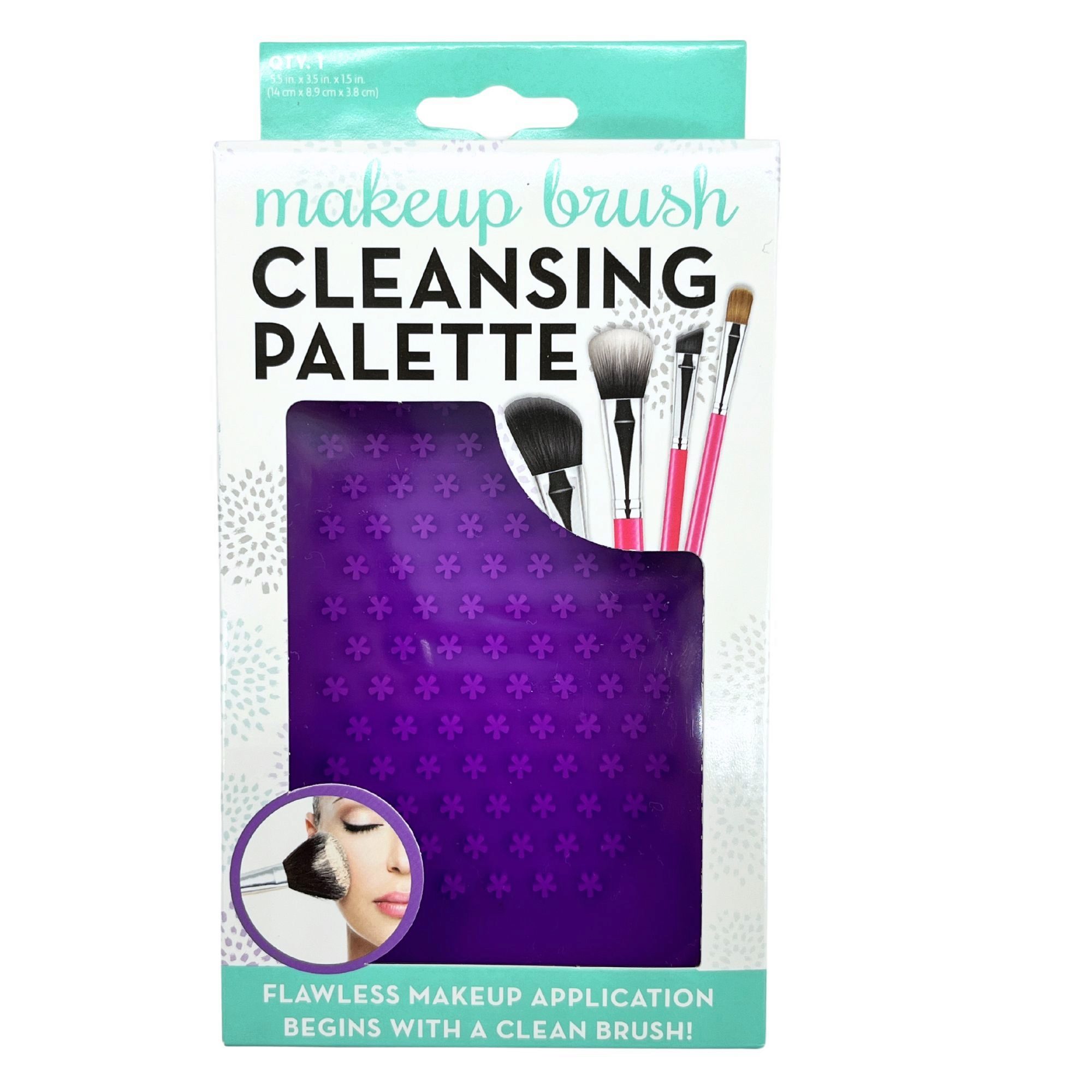 Makeup Brush Cleansing Palette in Assorted Colors on Clip Strip