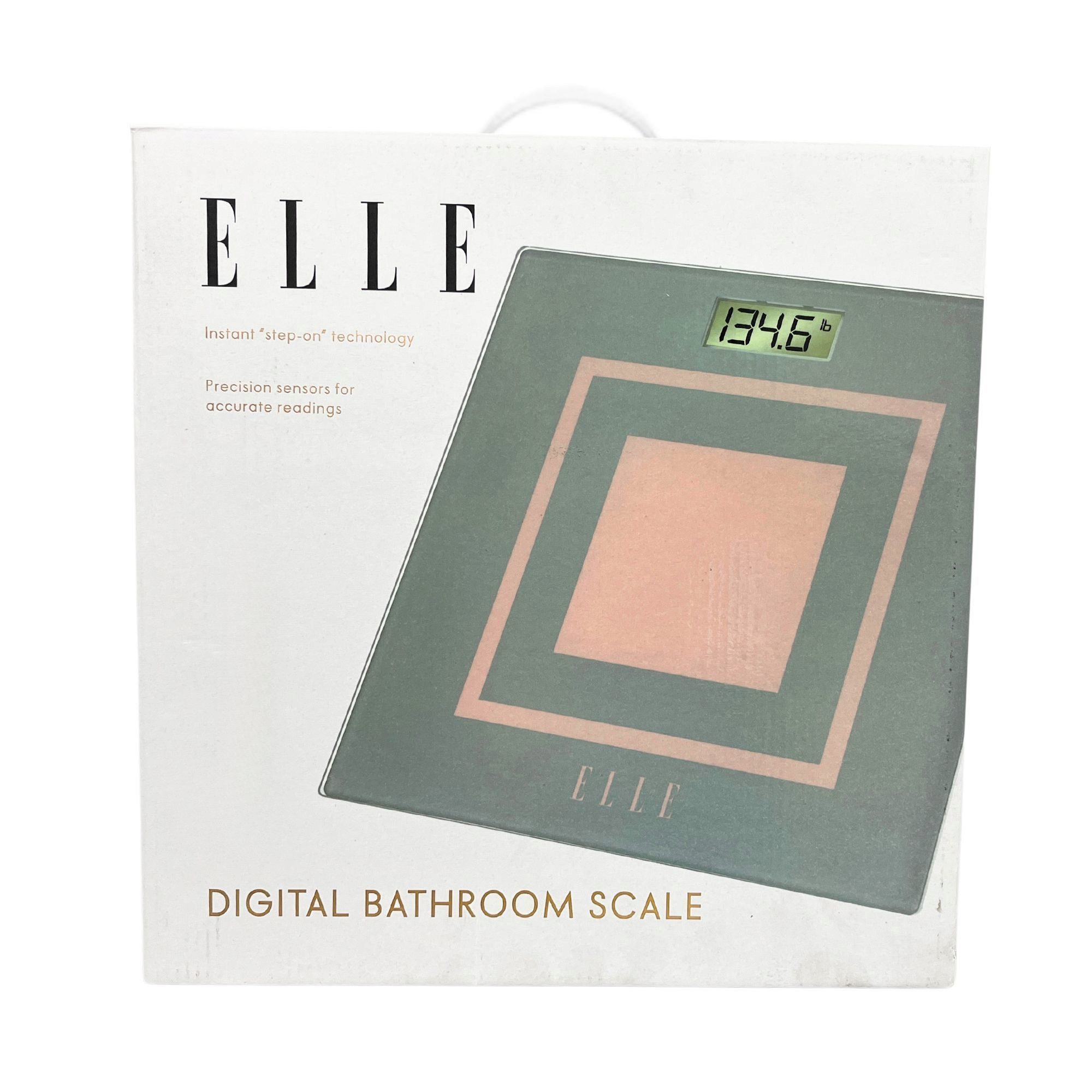 ELLE Precision Digital Bathroom Scale in Sage & Rose Gold