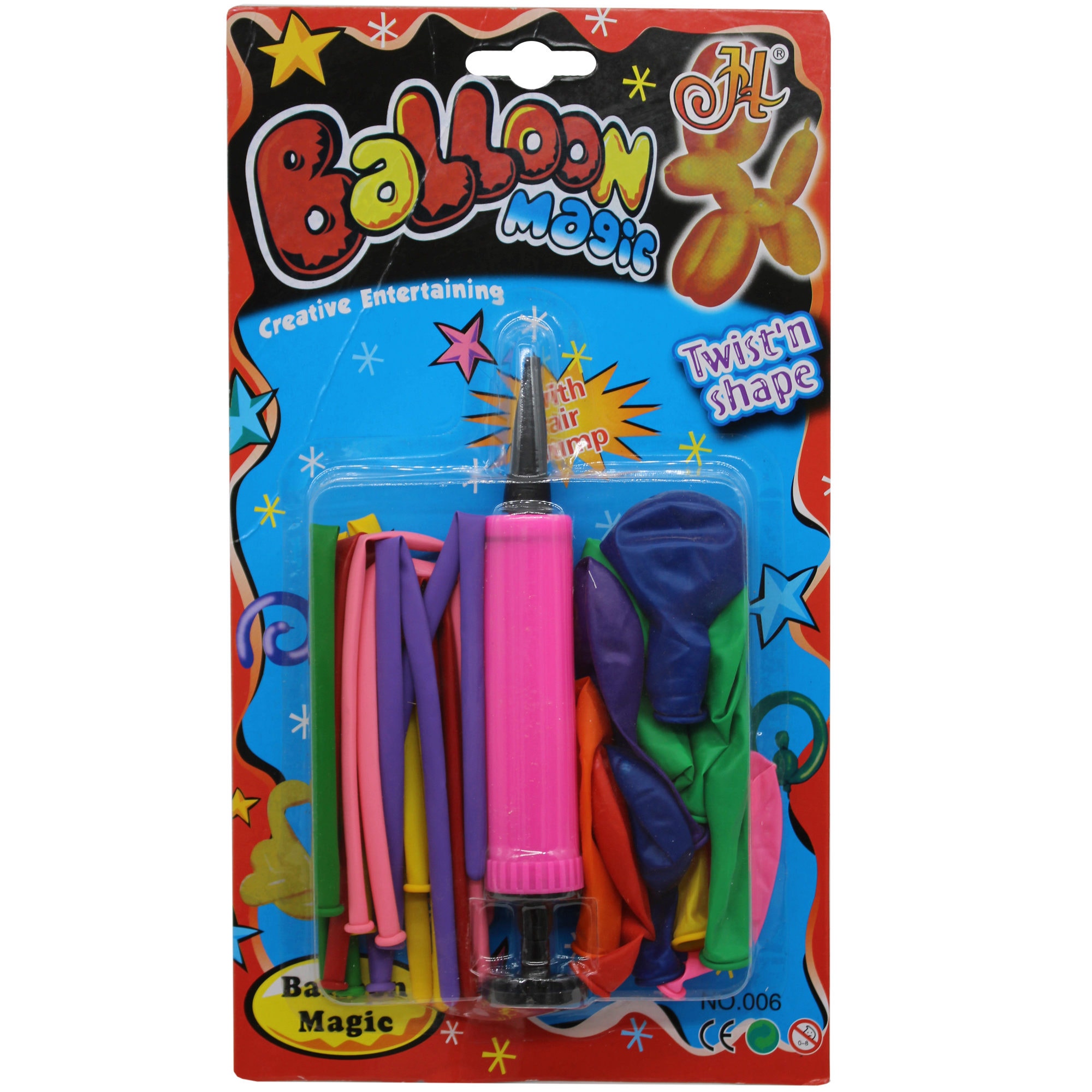 21 Count Twist and Shape Balloons with Pump