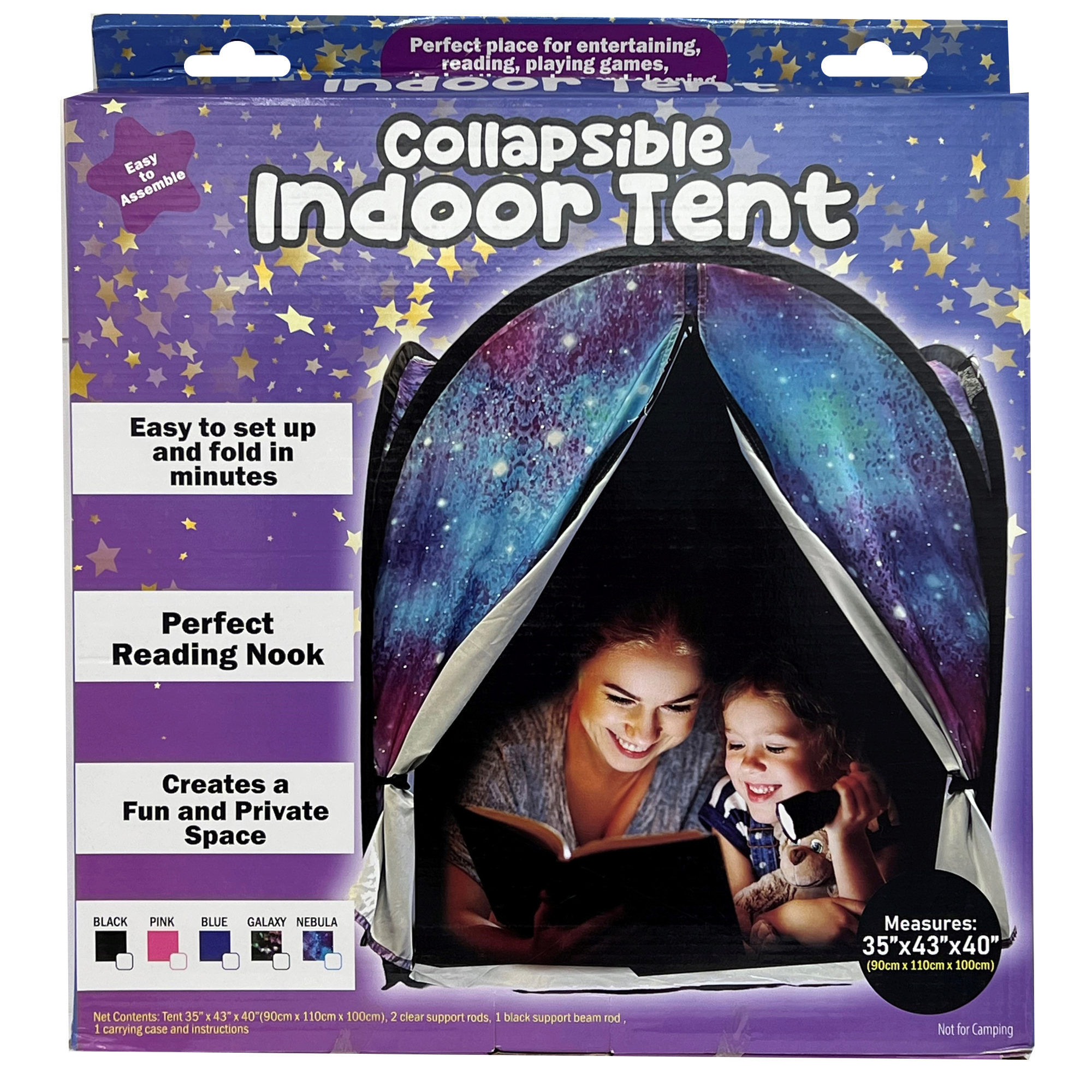 Medium 35″ x 43″ x 40″ Instant Open Collapsible Indoor Tent with Storage Bag