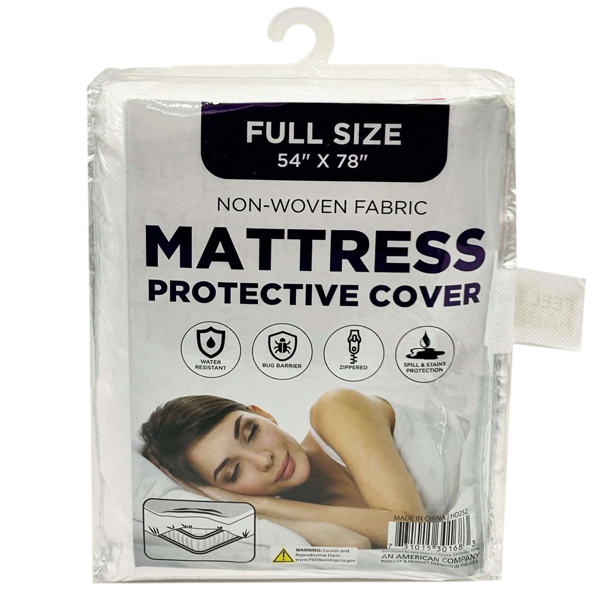 54″ x 78″ Full Size Non-Woven Fabric Mattress Protective Cover