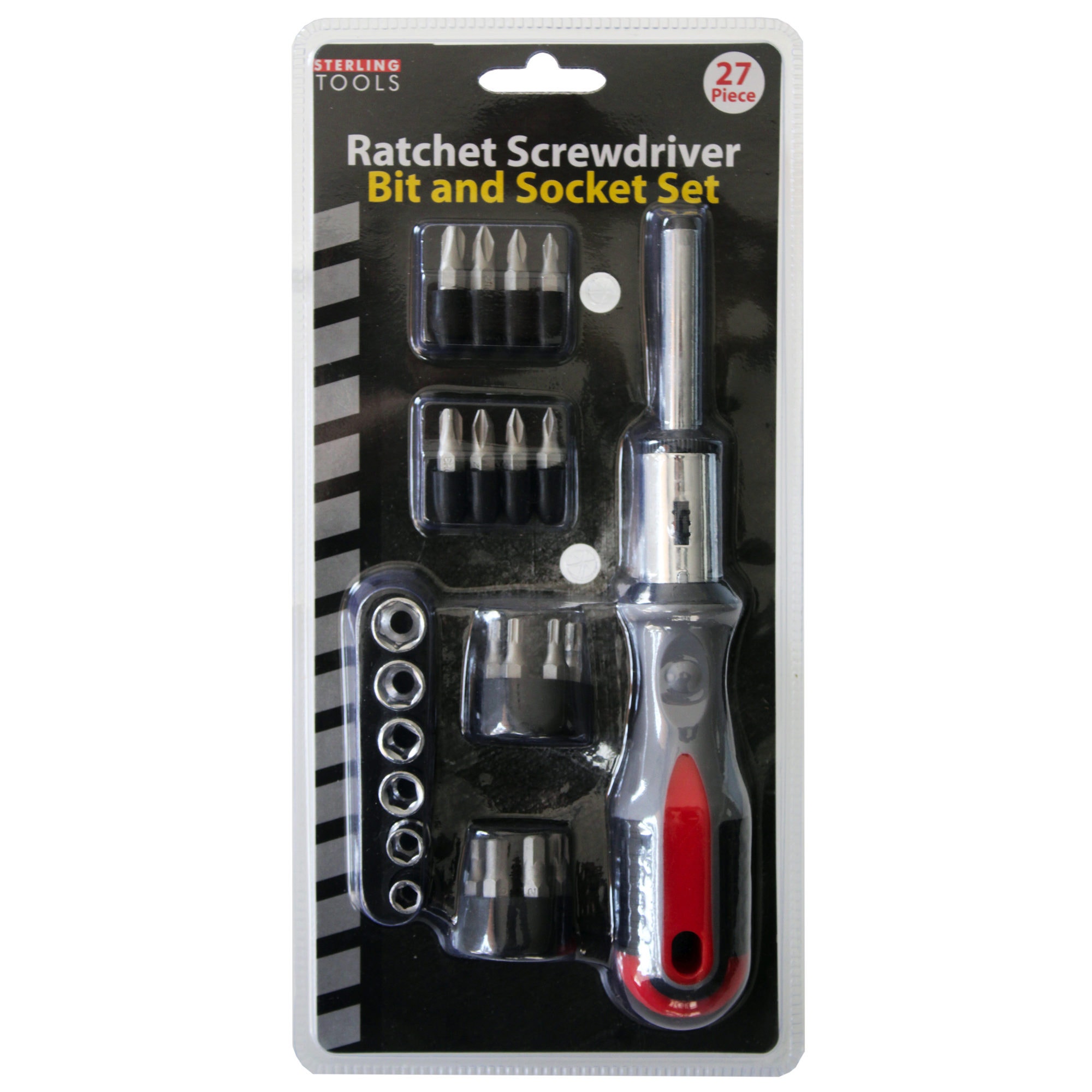 27 Piece Ratcheting Screwdriver Bit & Socket Set